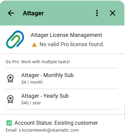 License Card Subscriptions